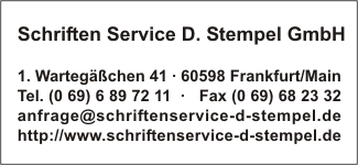 Schriften Service D. Stempel GmbH