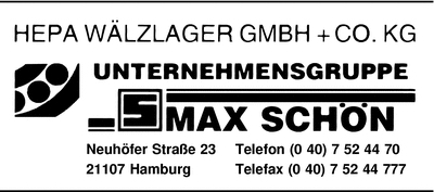 Hepa Wlzlager GmbH + Co. KG, Unternehmensgruppe Max Schn