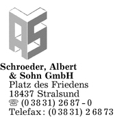 Schroeder & Sohn GmbH, Albert