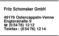 Schomaker GmbH, Fritz