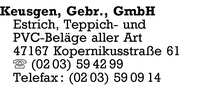 Keusgen GmbH, Gebr.