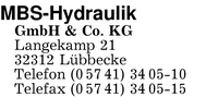 MBS - Hydraulik GmbH & Co. KG