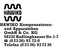Hawiko Kompensatoren- u. Apparatebau GmbH & Co. KG
