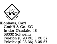 Klophaus GmbH & Co. KG, Carl