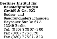 Berliner Institut fr Baustoffprfungen GmbH & Co. KG