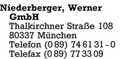 Niederberger GmbH, Werner