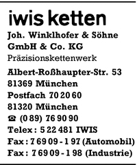 Winklhofer & Shne GmbH & Co. KG, Joh.