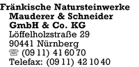 Frnkische Natursteinwerke Mauderer & Schneider GmbH & Co. KG