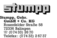 Stumpp GmbH & Co. KG, Gebr.