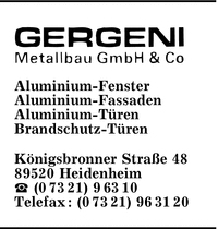 Gergeni Metallbau GmbH & Co.
