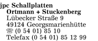 JPC-Schallplatten Ortmann & Stuckenberg