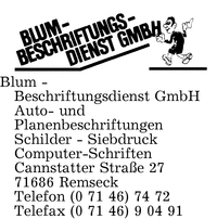 Blum-Beschriftungsdienst GmbH