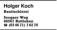 Bautischlerei Holger Koch