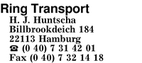 Ring Transport H. J. Huntscha