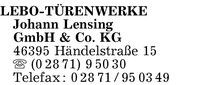 Lebo Trenwerke Johann Lensing GmbH & Co. KG