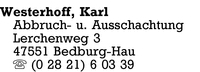 Westerhoff, Karl