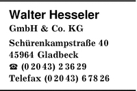Hesseler GmbH & Co. KG, Walter