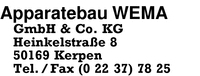 Apparatebau WEMA GmbH & Co. KG