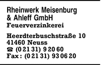 Rheinwerk Meisenburg & Ahleff GmbH