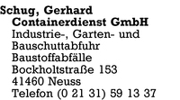Schug GmbH, Gerhard