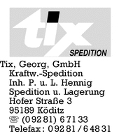 Tix GmbH Inhaber P. & L. Hennig, Georg