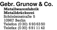 Grunow & Co., Gebr.