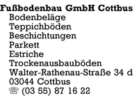 Fubodenbau GmbH Cottbus