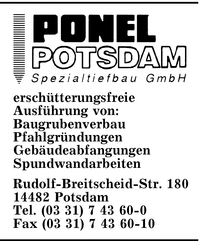 Ponel Potsdam Spezialtiefbau GmbH