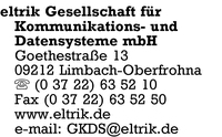 Eltrik Gesellschaft fr Kommunikations- und Datensysteme GmbH