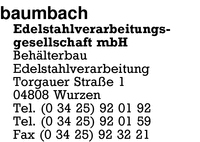 Baumbach-Edelstahlverarbeitungs-GmbH