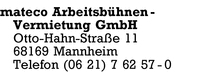 Mateco Arbeitsbhnen-Vermietung GmbH