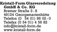 Kristall-Form Glasveredelung GmbH & Co. KG