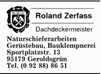 Zerfass, Roland, Dachdeckermeister