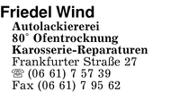 Wind, Friedel