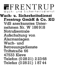 Wach- und Sicherheitsdienst Frentrup GmbH & Co. KG