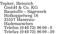 Tepker GmbH & Co. KG, Heinrich