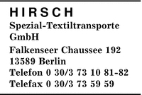 Hirsch Spezial-Textiltransporte GmbH