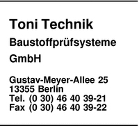 Toni Technik Baustoffprfsysteme GmbH