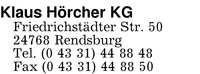 Hrcher KG, Klaus