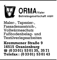 Orma Maler Betriebsgesellschaft mbH