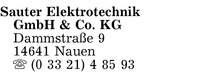 Sauter Elektrotechnik GmbH & Co. KG