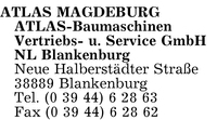 Atlas Magdeburg Atlas-Baumaschinen Vertriebs- und Service GmbH