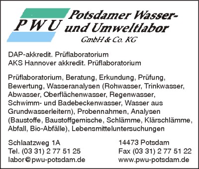 PWU Potsdam Wasser- und Umweltlabor GmbH & Co. KG