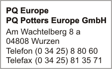 PQ Europe PQ Potters Europe GmbH