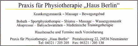 Praxis fr Physiotherapie - Haus Berlin