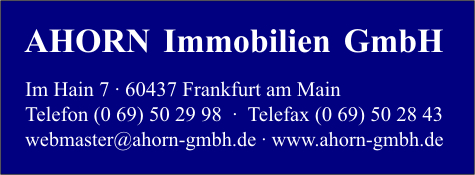 AHORN Immobilien GmbH