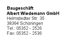 Baugeschft Albert Wiedemann GmbH