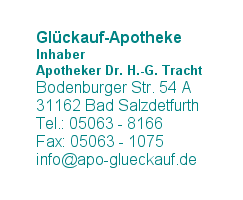 Glckauf-Apotheke Inh. Dr. Hans-Georg Tracht