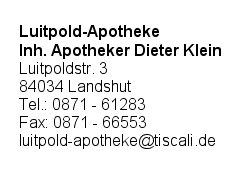 Luitpold-Apotheke, Inh. Apotheker Dieter Klein