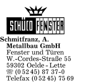 Schmitfranz Metallbau GmbH, A.